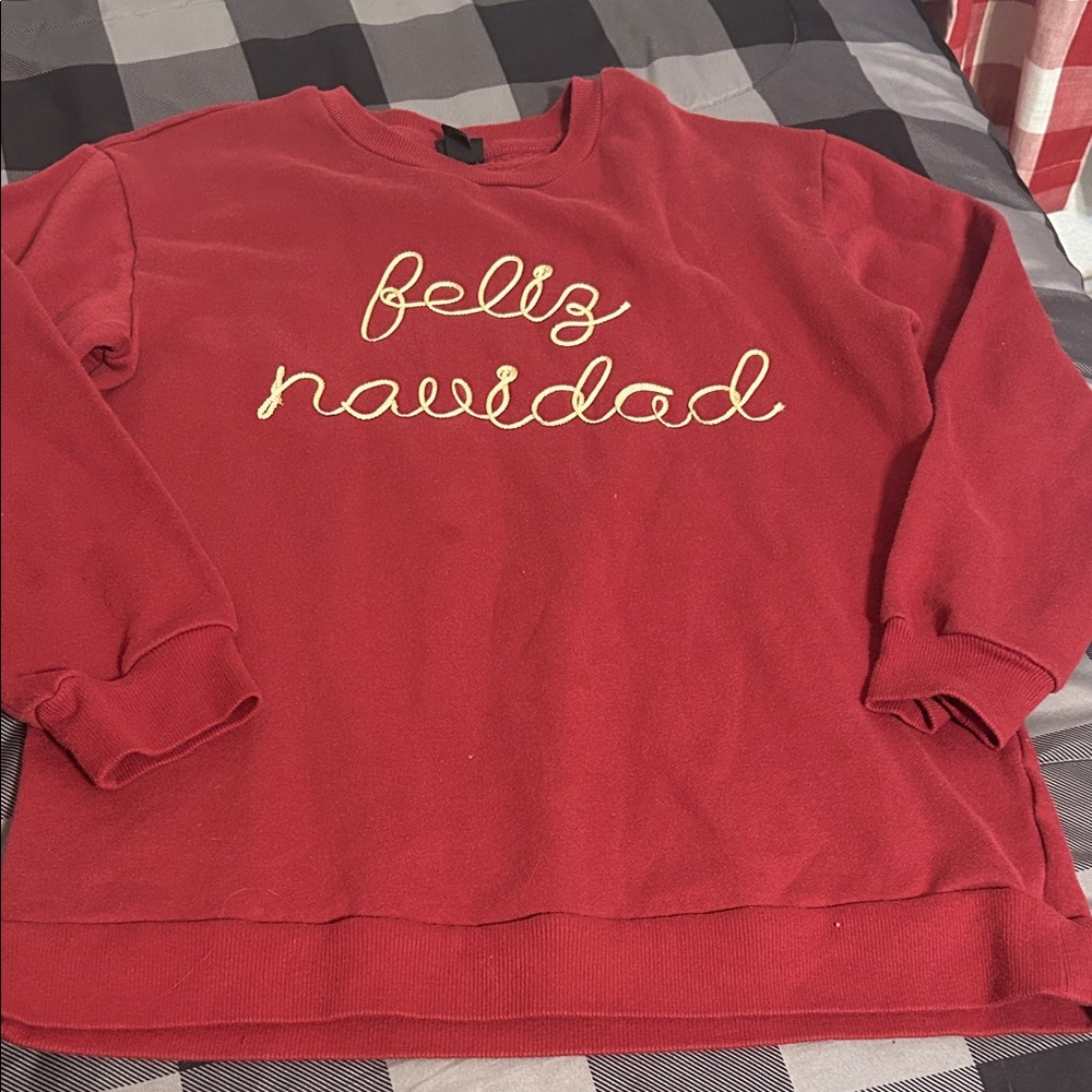 The Classic Red Sweatshirt with Felix navidad